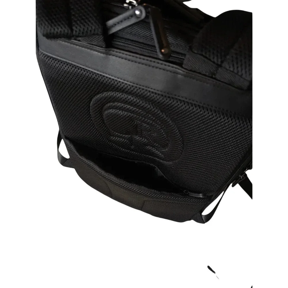 Robert Graham Black Nylon Backpack Carbon Fiber Trim Paisley Lining NWT $228 - Picture 10 of 16